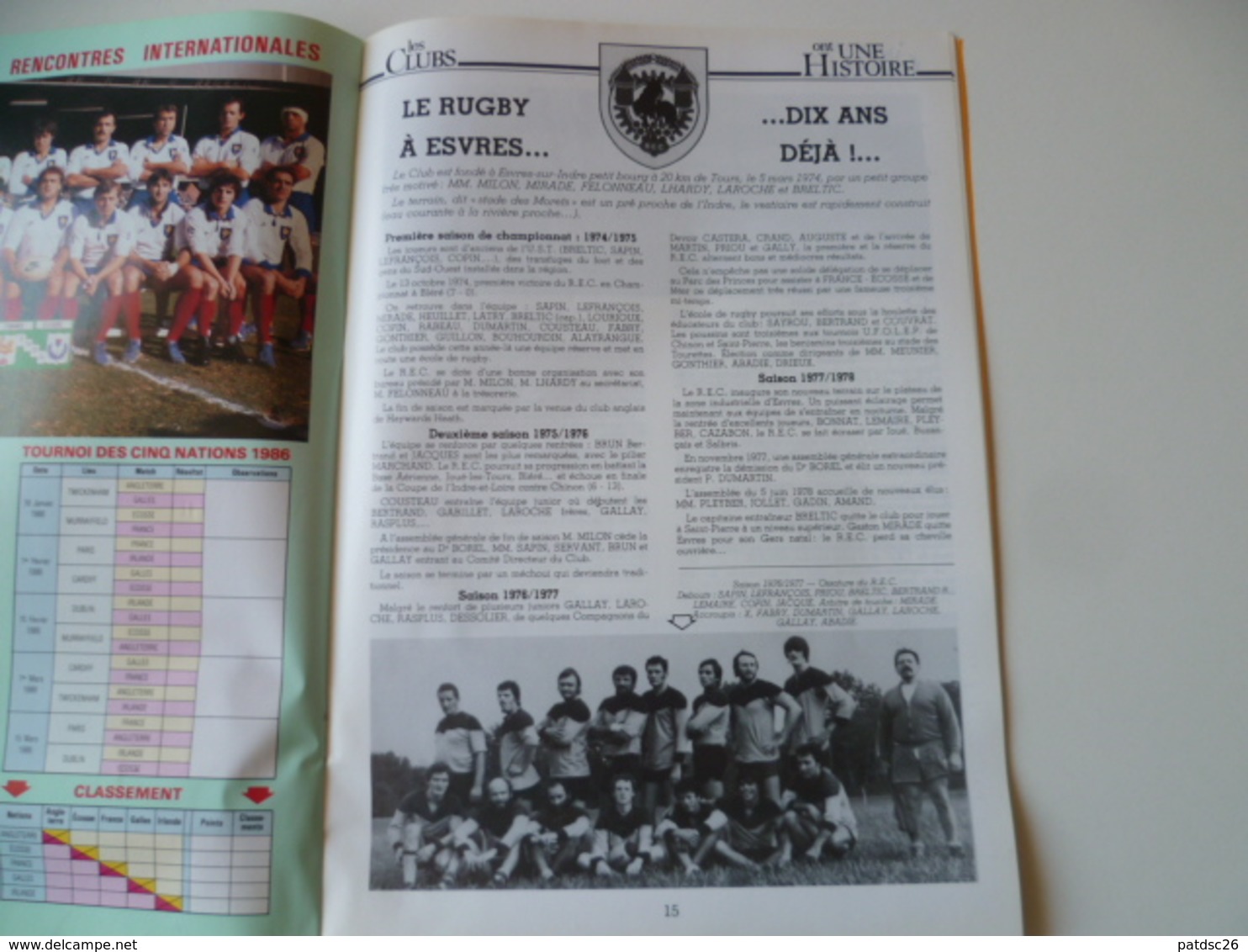 REVUE RUGBY CENTRE N° 25  COMITE DE L'ORLEANAIS   US BRACIEUX  REC  ESVRES