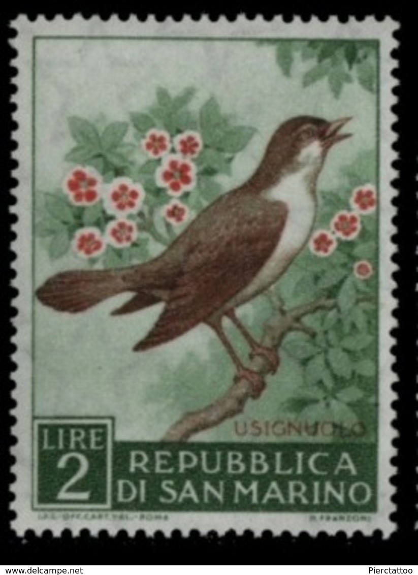 Rossignol (Oiseau/Animaux) - Saint Marin - 1960 - YT 480 - Neufs