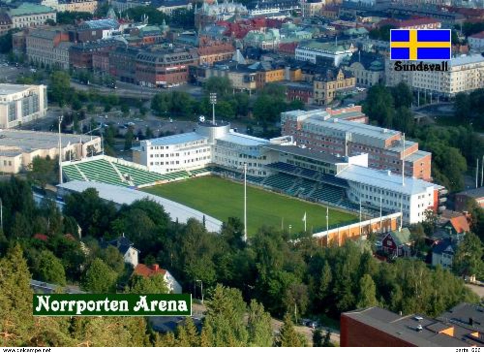 Sweden Sundsvall Norrporten Arena New Postcard Schweden Stadion AK - Fussball