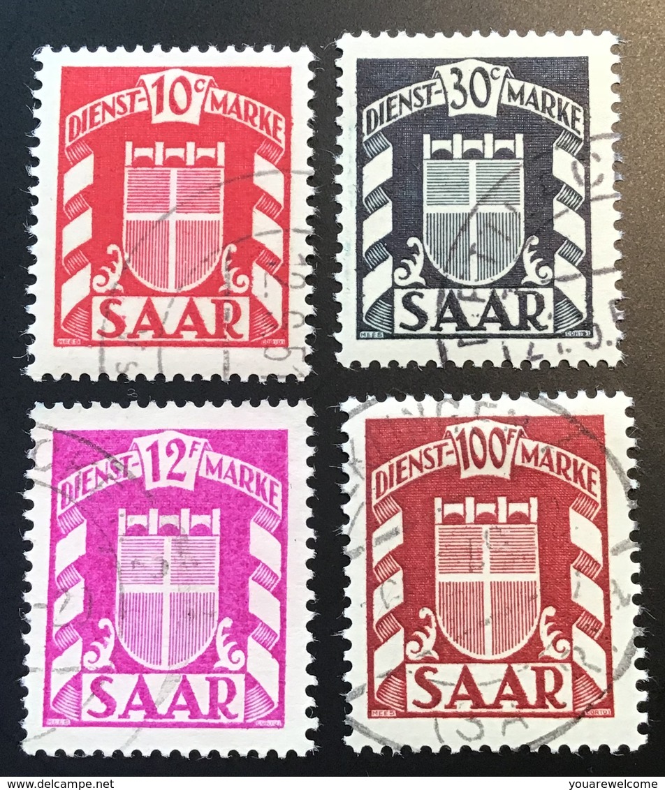 Sarre Service 1949 Mi. 44 Etc OBLIT DE COMPLAISANCE (Dienstmarken Saar Saarland Saargebiet - Oblitérés