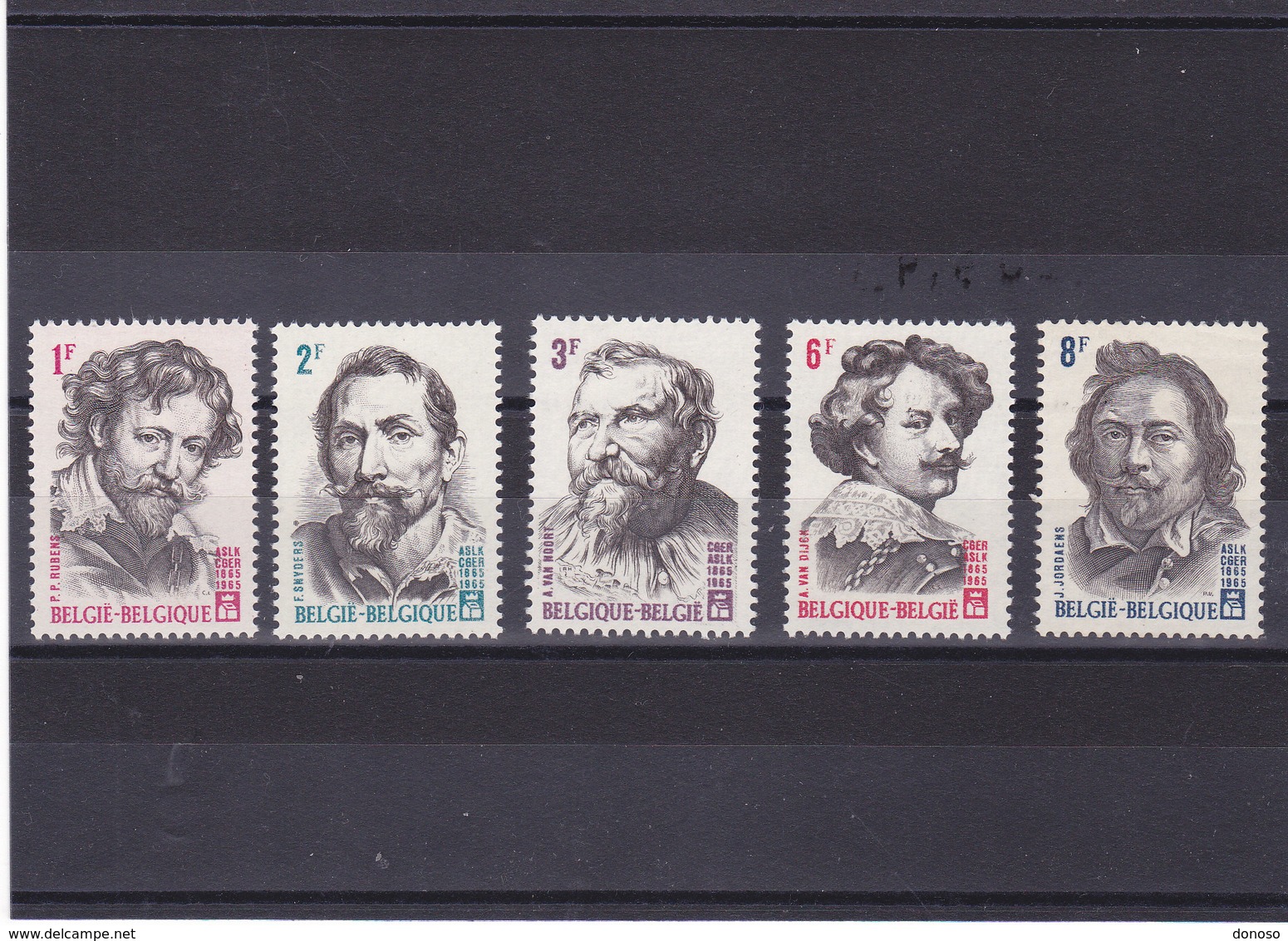 BELGIQUE 1965 PEINTRES Yvert 1322-1326 NEUF** MNH - Neufs