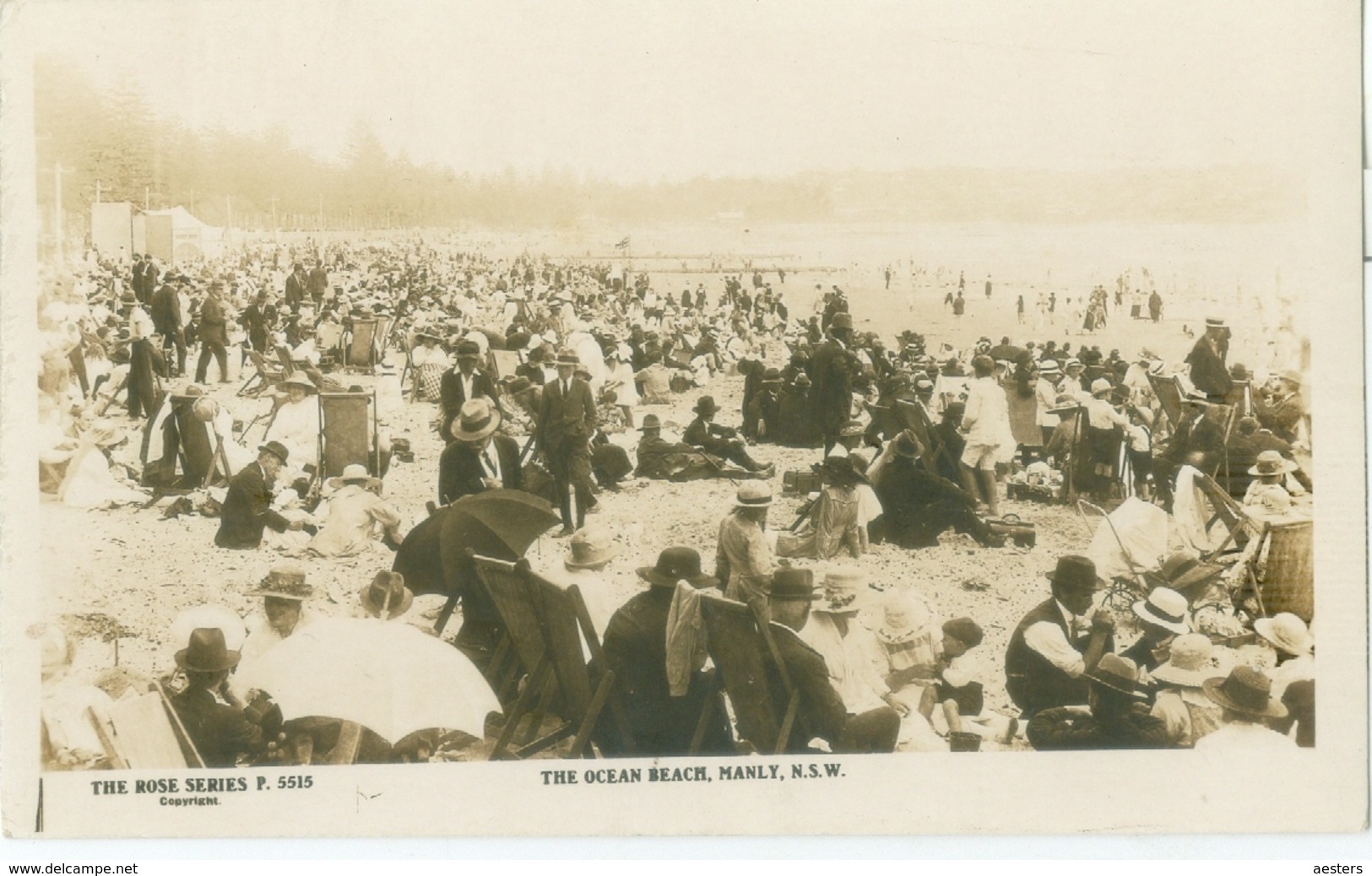 Sydney; The Ocean Beach At Manly Beach - Not Circulated. (Rose Series) - Sydney