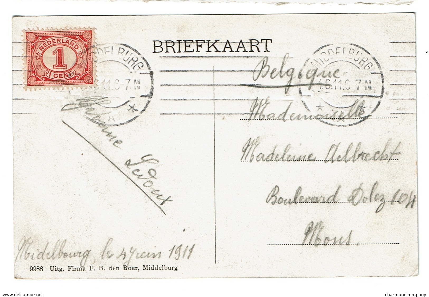 Middelburg - Langeviele Buitenbrug Met Electrische Tram - Molen - Circ. En 1911 - Tramway - Uitg. F.B. Den Boer - 2 Scan - Middelburg