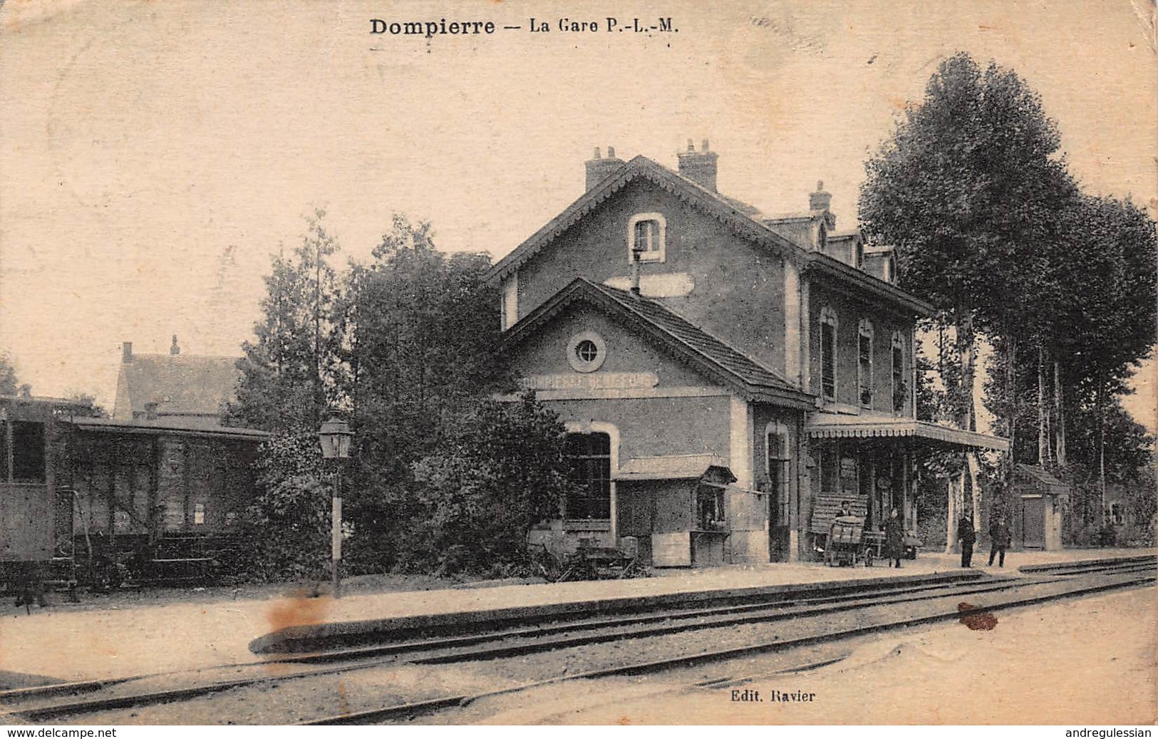 CPA DOMPIERRE - La Gare - Sonstige & Ohne Zuordnung