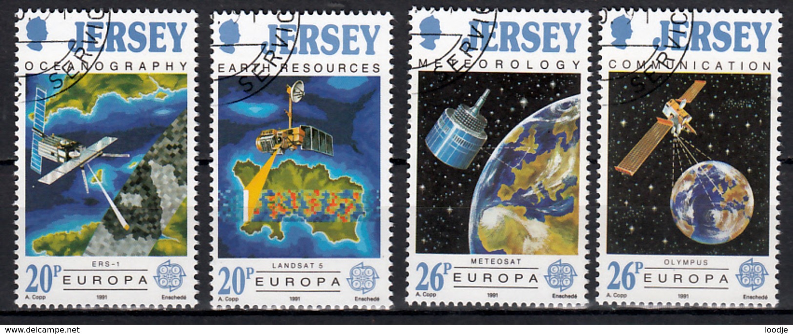 Jersey Mi 539,542 Europa Cept 1991  Gestempeld  Fine Used - 1991