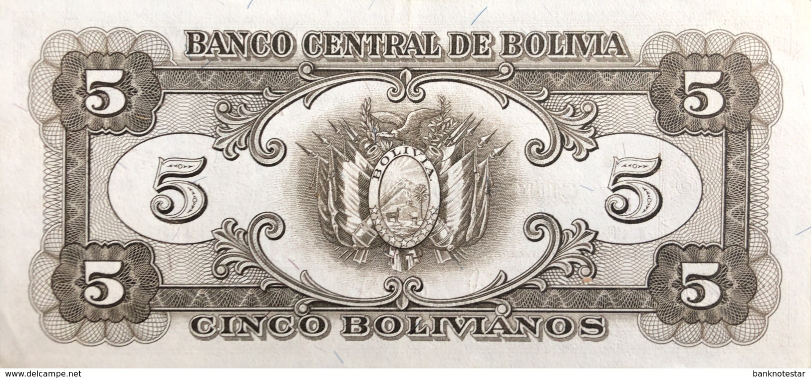 Bolivia 5 Bolivianos, P-138a (L.1945) - EF/XF+ - Bolivien