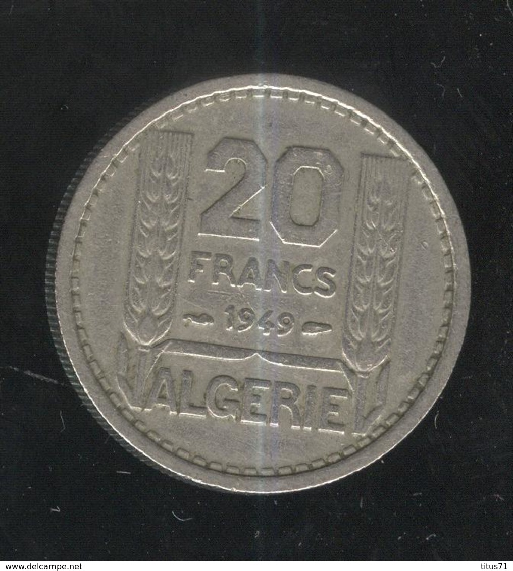 20 Francs Algérie Française 1949 - Algérie