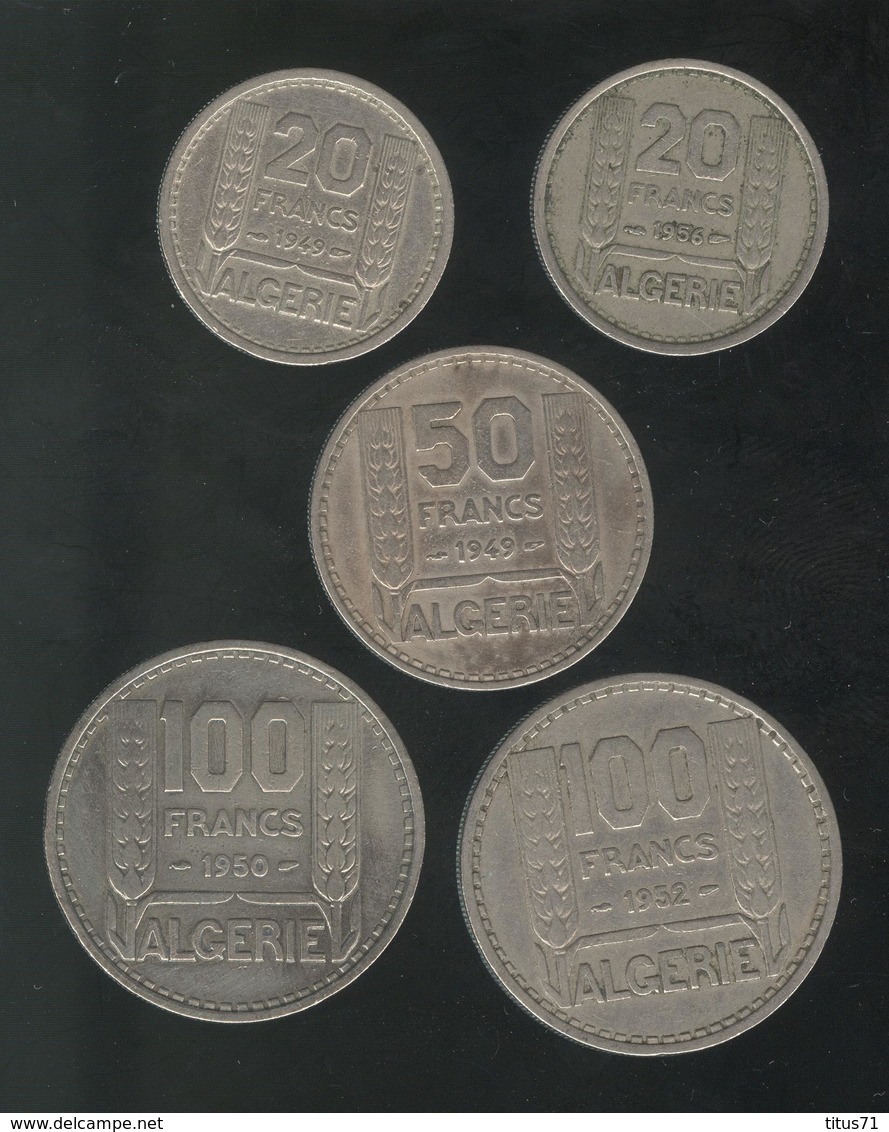 Lot Des 5 Monnaies Algérie Française 1949-1956 - Algeria