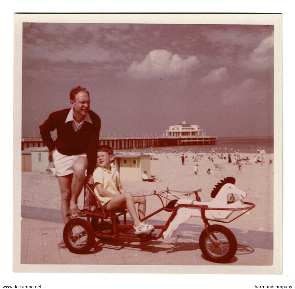 Photo Ancienne / Snapshot - Blankenberghe Enfant Sur Cuistax - Voir Scan - Automobiles