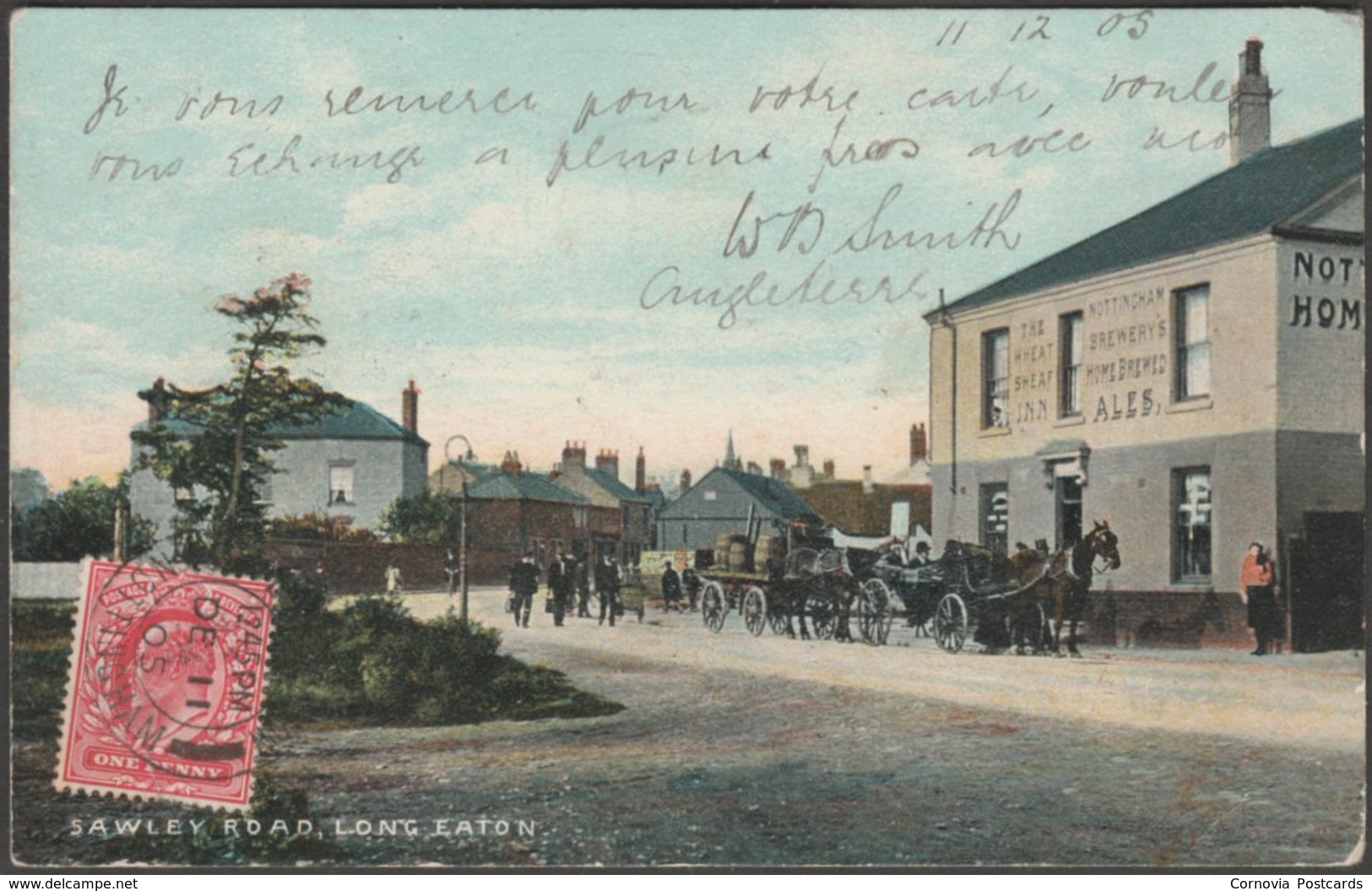 Sawley Road, Long Eaton, Nottinghamshire, 1905 - Hindley Postcard - Other & Unclassified