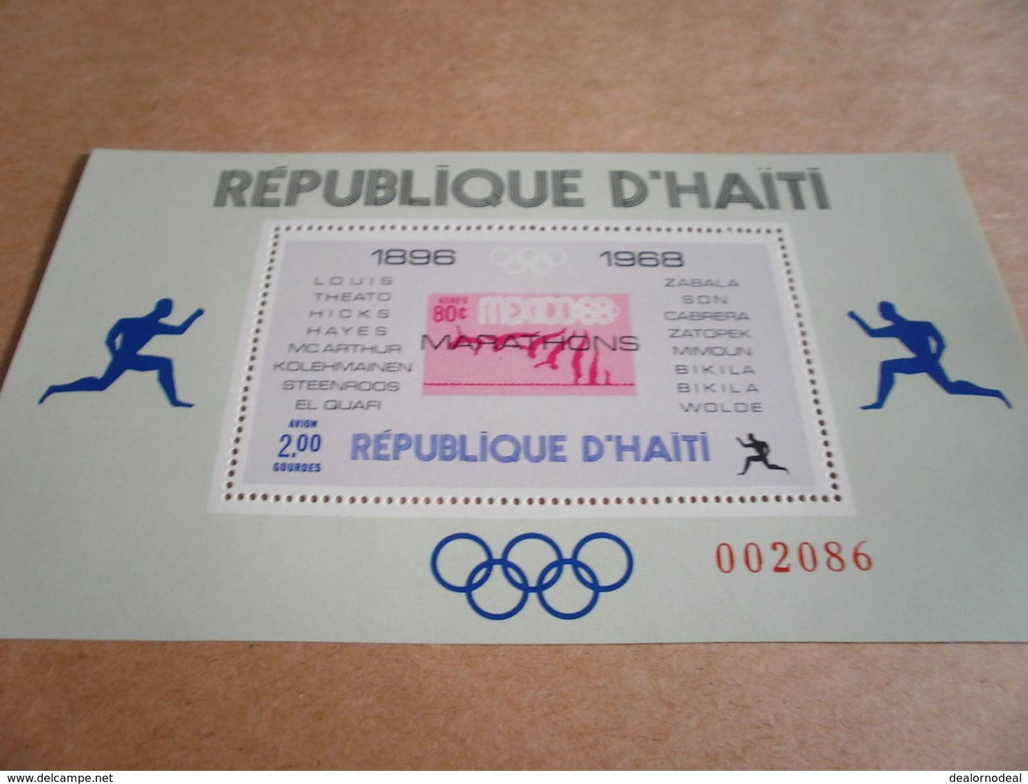 Miniature Sheets Haiti 1969 Olympic Games Locations & Winners Perf X 2 - Haiti