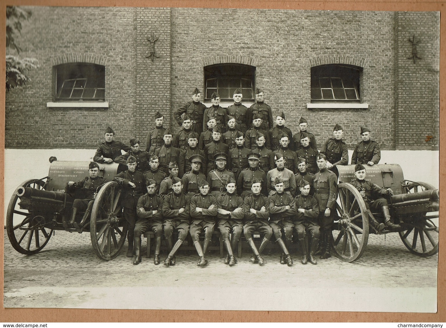 Photo 15,5 Cm X 23 Cm - Militaires / Canons - Reigersvliet - Photo H. Geirland Ledeberg - 3 Scans - Guerre, Militaire