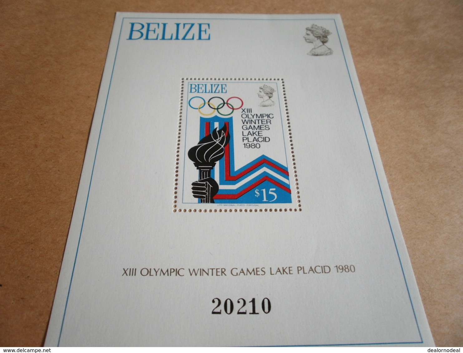 Miniature Sheets 1980 Lake Placid Torch Bearing - Belize (1973-...)