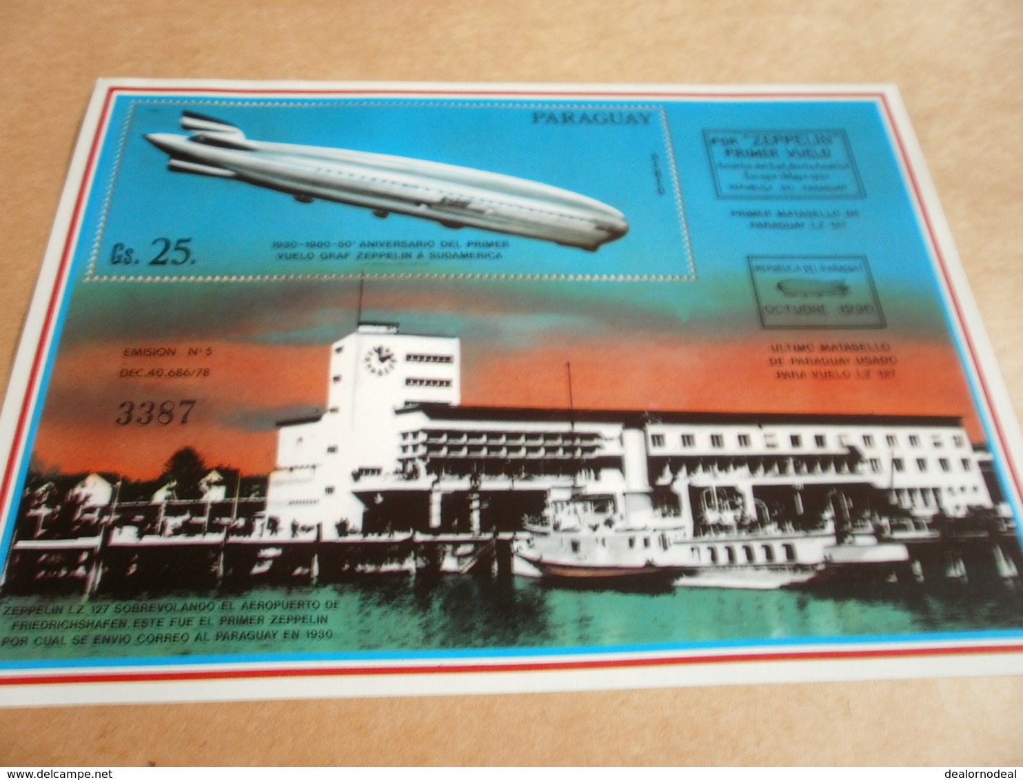 Miniature Sheets 1981 Zeppelin 50th Anniversary - Paraguay