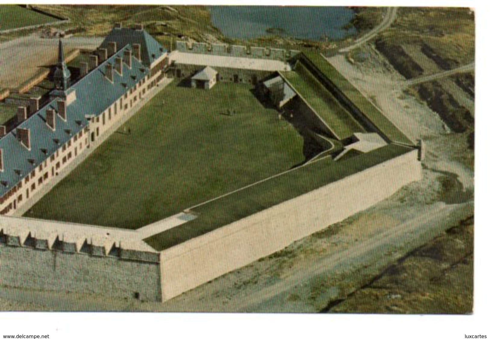 AERIAL VIEW OF LOUISBOURG FORTRESS. CAPE BRETON. - Cape Breton