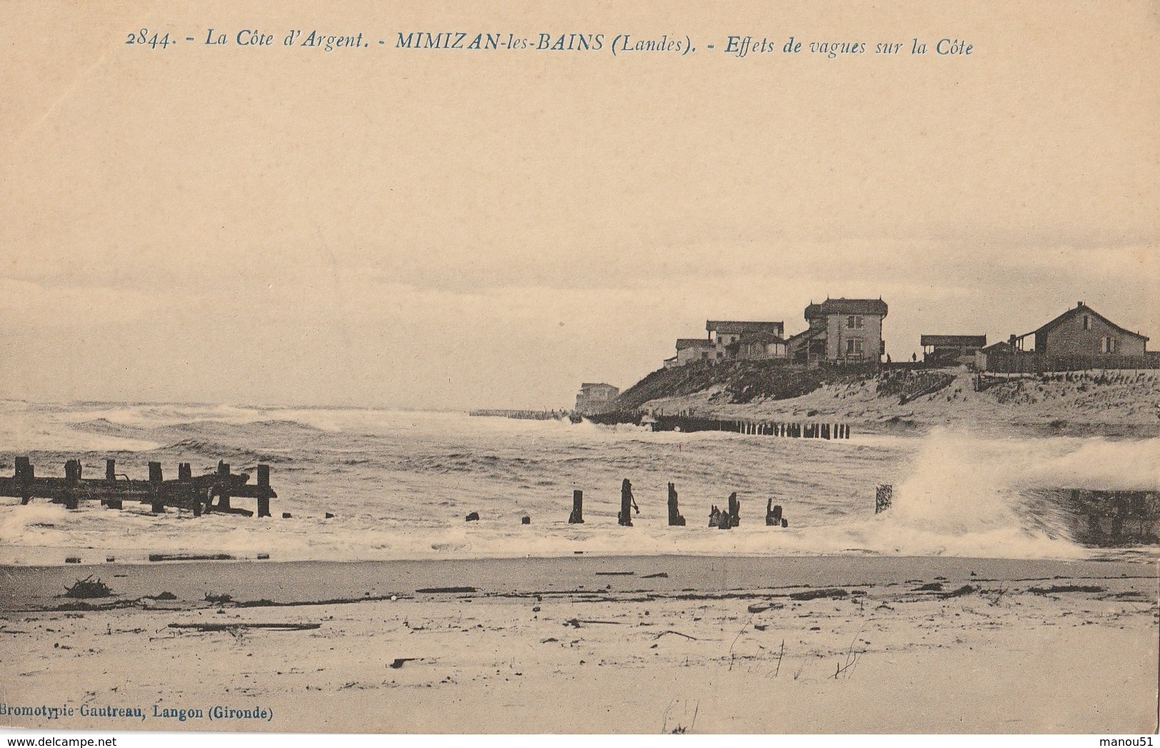 MIMIZAN Les BAINS - Effets De Vagues Sur La Côte - Mimizan