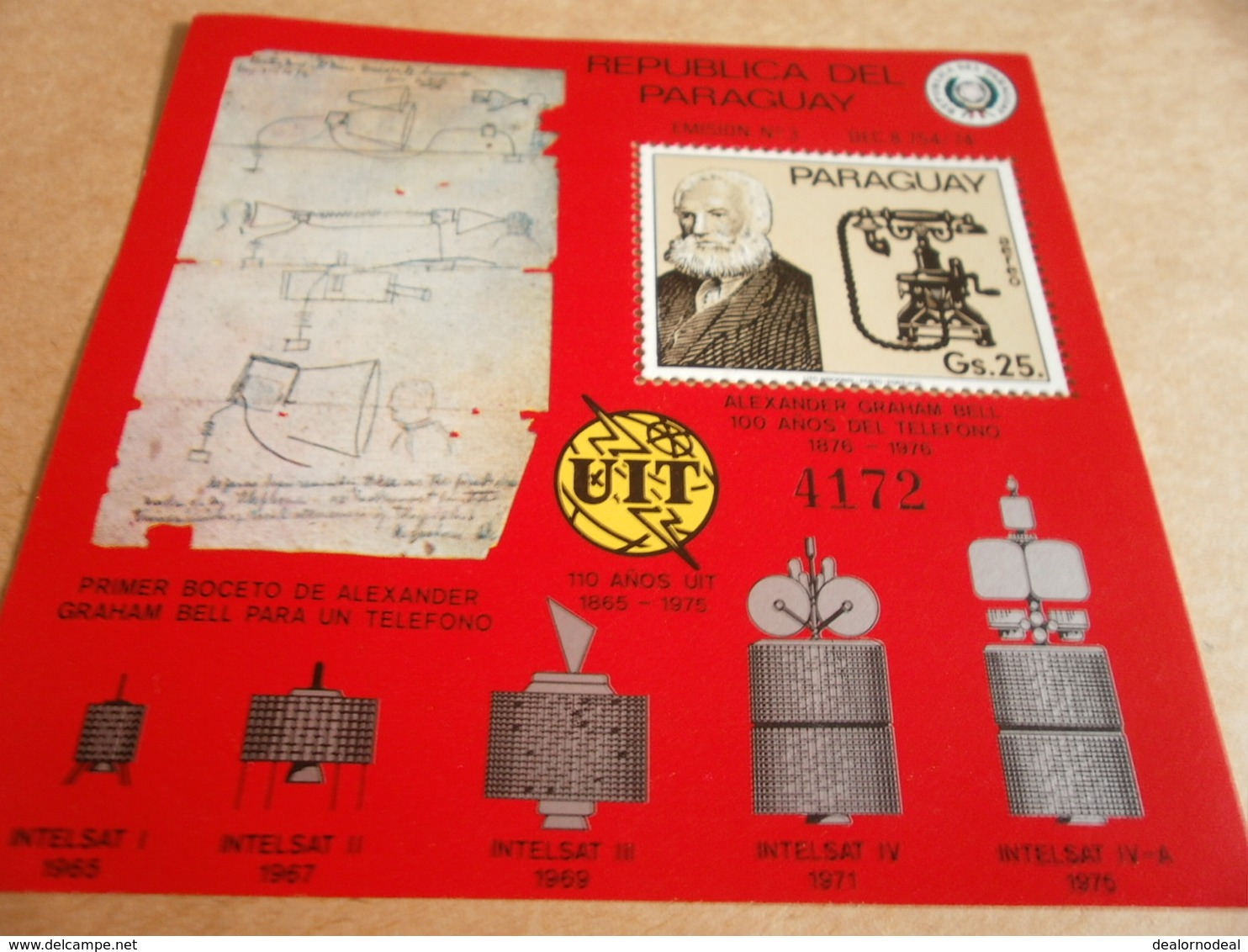 Miniature Sheets Block 278 Alexander Graham Bell - Paraguay