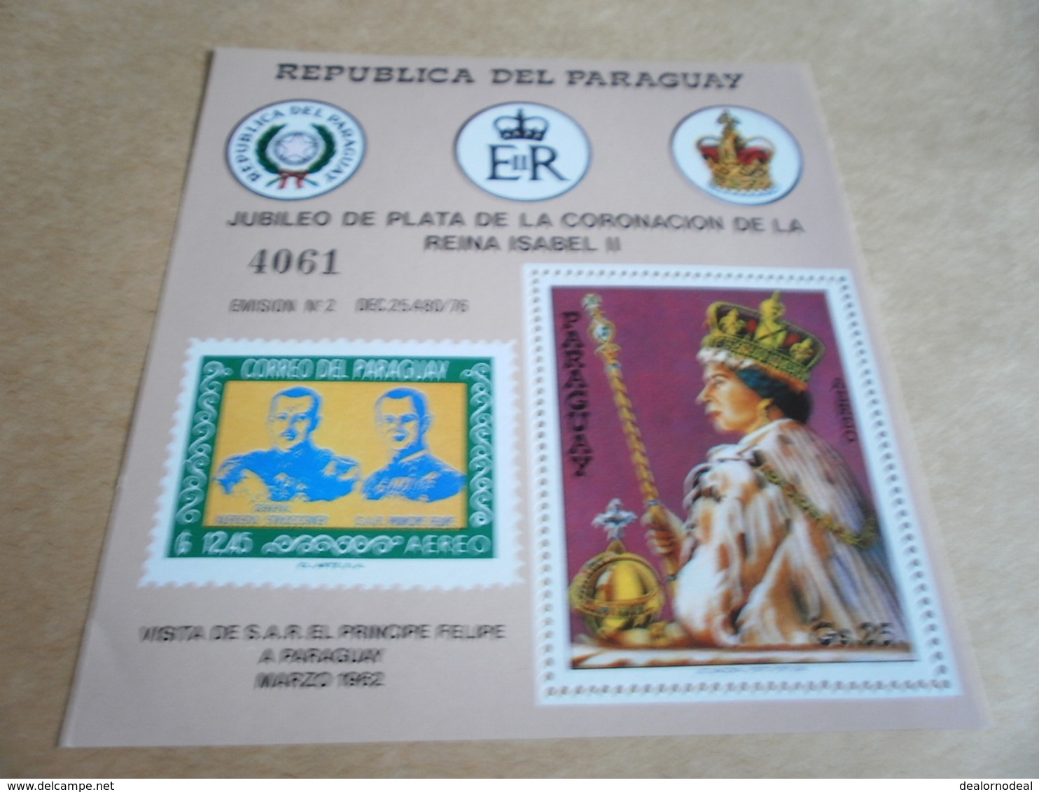 Miniature Sheets Quuen Elizabeth Coronation Anniversary - Paraguay