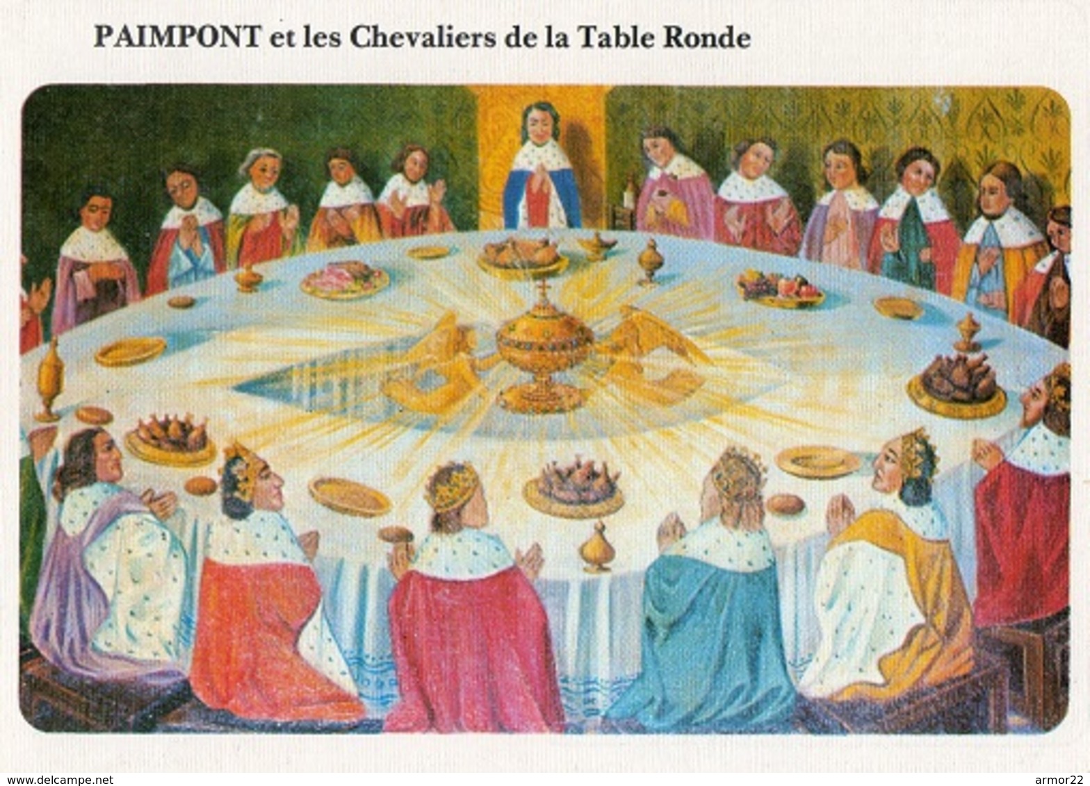 Paimpont Lot De 5 CPM : Légende De Broceliande Miroir Aux Fées Fontaine De Barenton Chevaliers De La Table Ronde - Paimpont