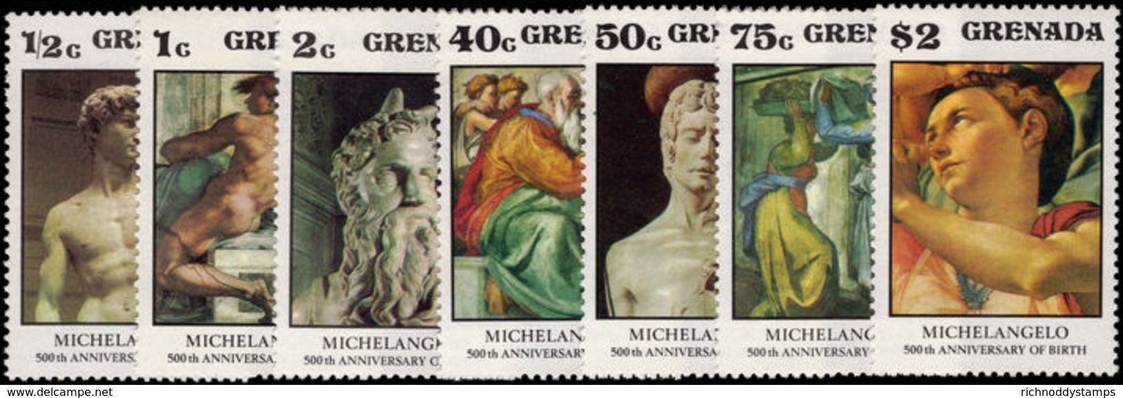 Grenada 1975 Michelangelo Unmounted Mint. - Grenada (1974-...)