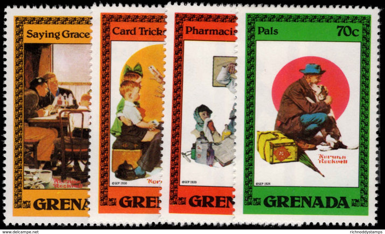 Grenada 1982 Norman Rockwell Unmounted Mint. - Grenade (1974-...)