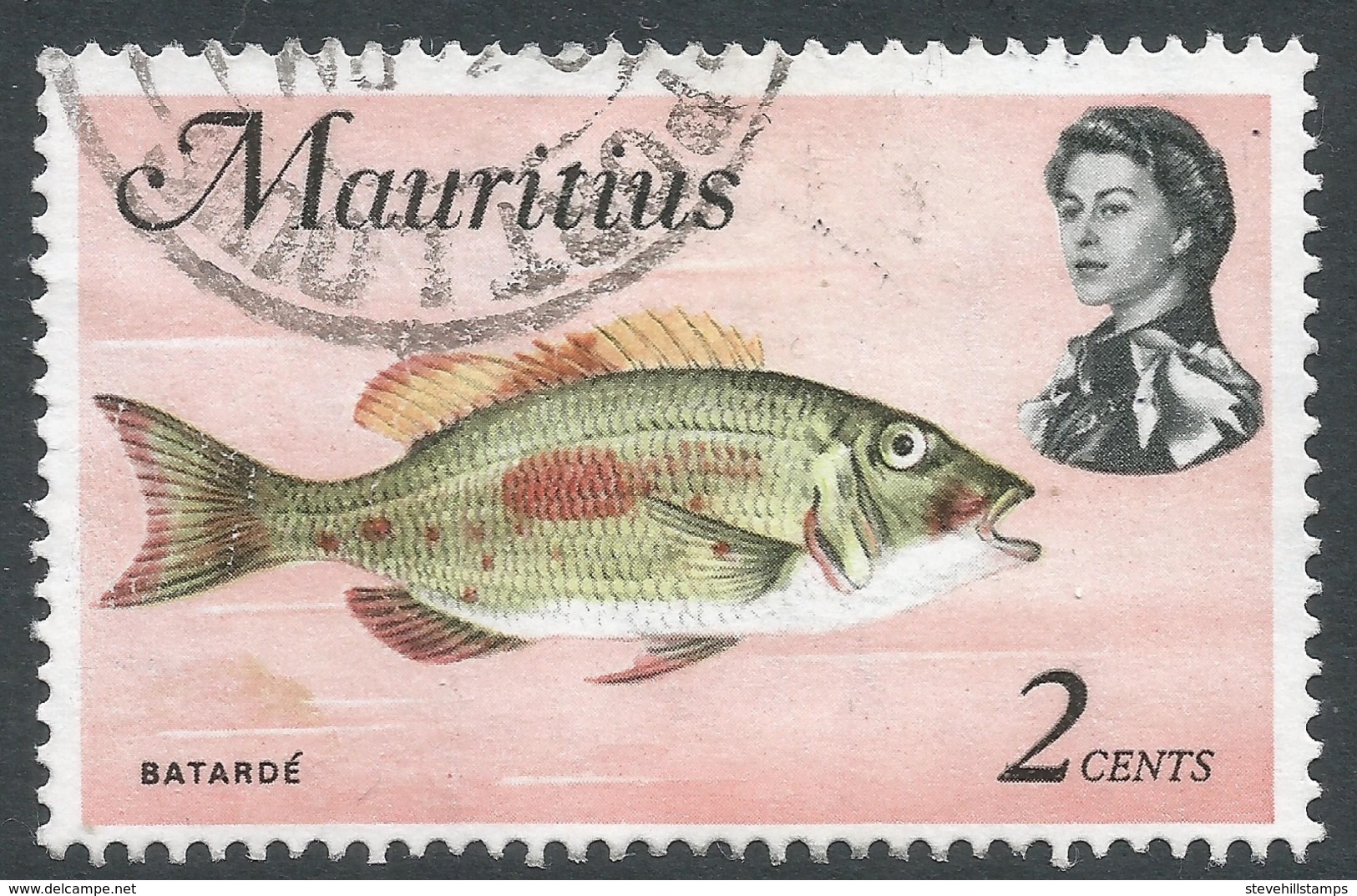 Mauritius. 1969 Sealife. 2c Used. SG 382 - Mauritius (1968-...)