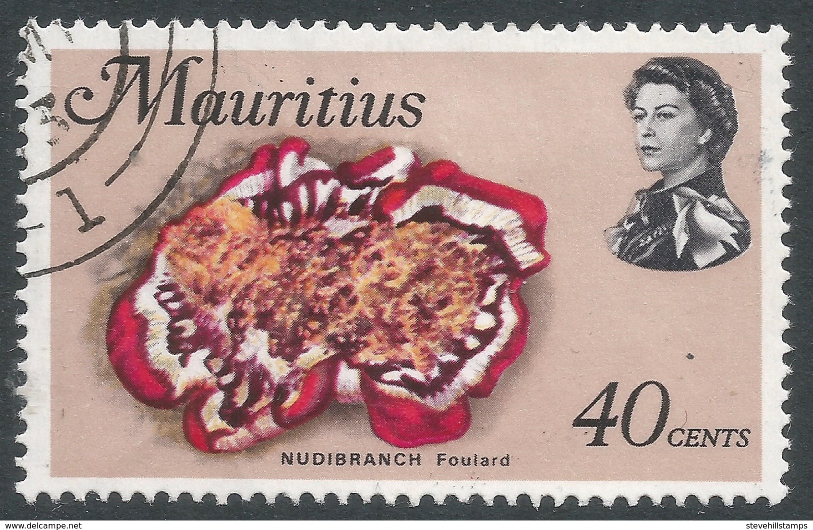 Mauritius. 1969 Sealife. 40c Used. SG 484 - Mauritius (1968-...)