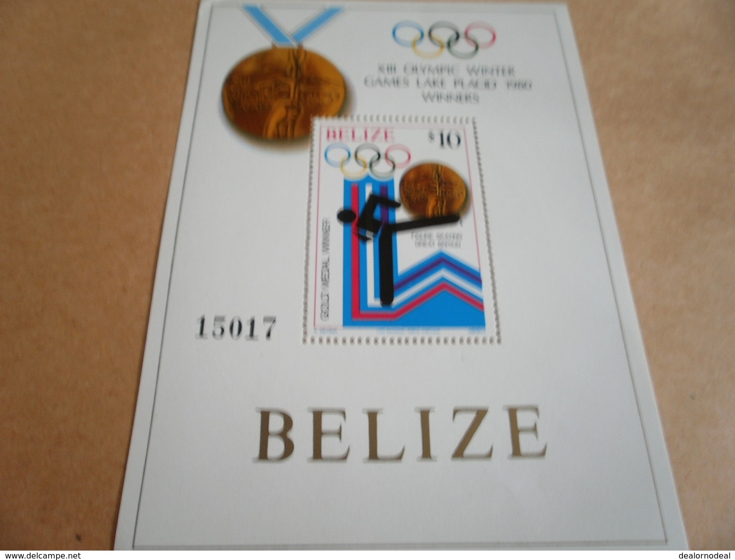 Miniature Sheet Belize Lake Placid Olympics 1980 - Belize (1973-...)