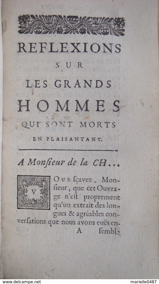 Réflexions Sur Les Grands Hommes Qui Sont Morts En Plaisantant - 1701-1800