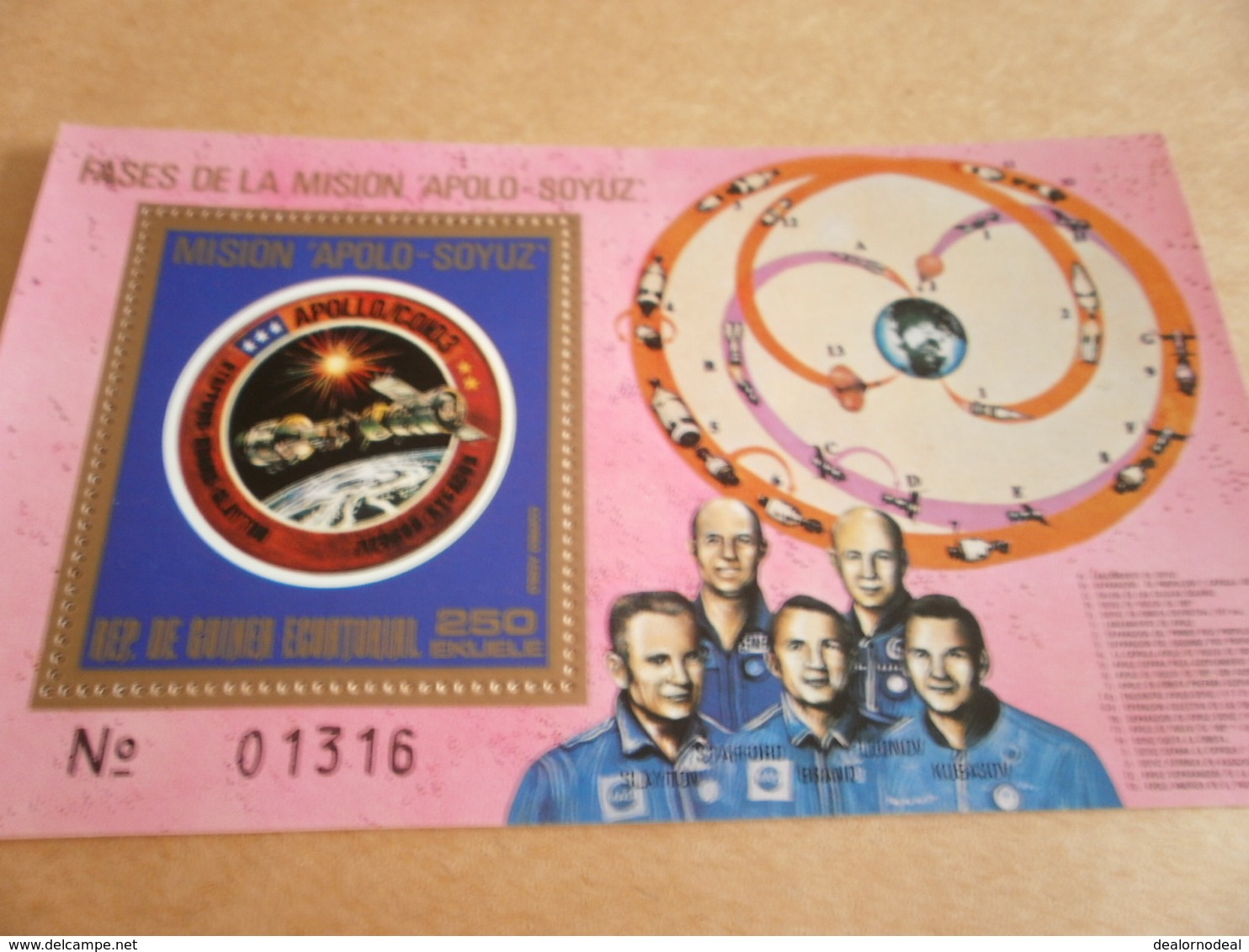 Miniature Sheet Belize 1975 Apollo Soyuz - Equatorial Guinea