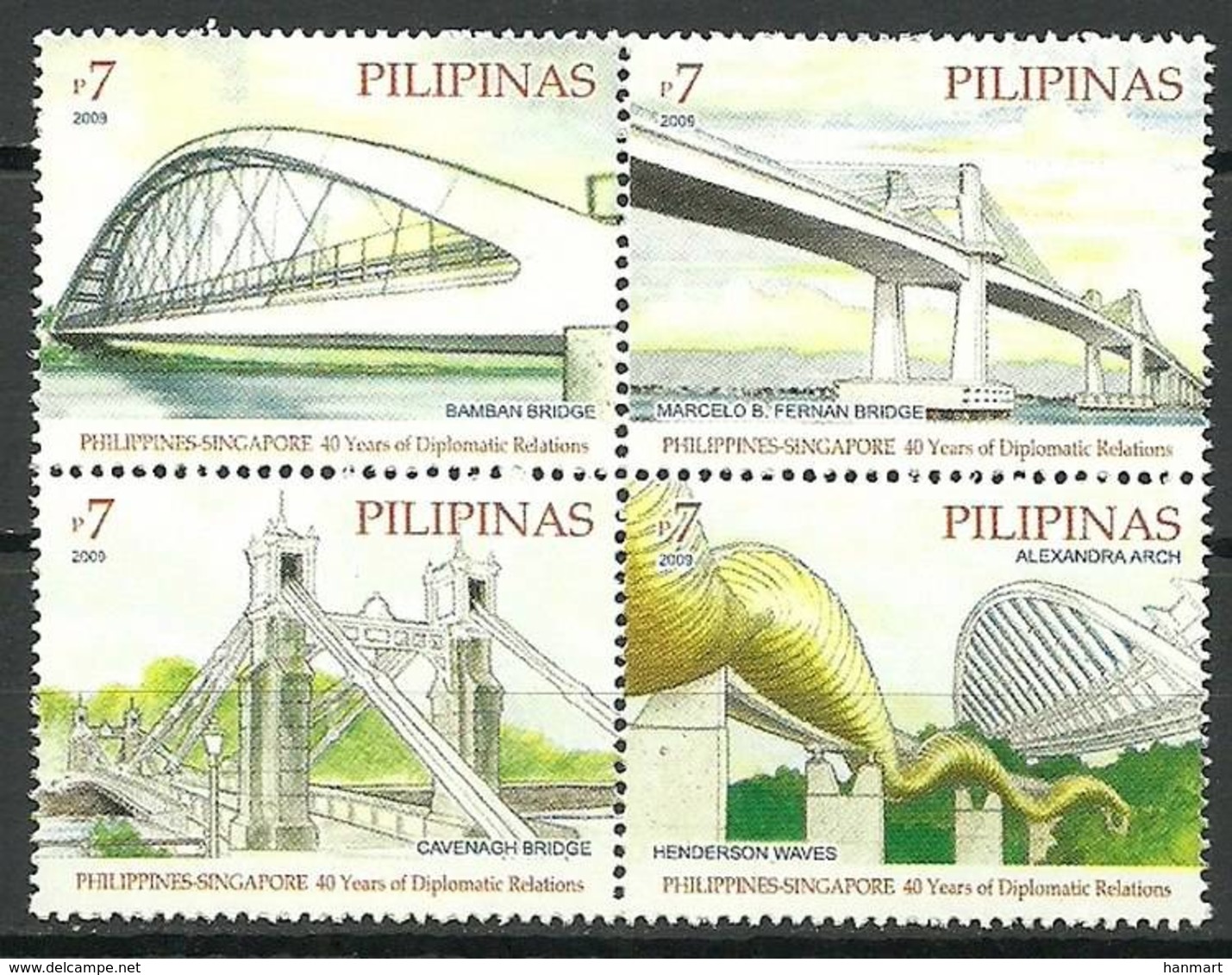 Philippines 2009 Mi 4246-4249 MNH ( ZS8 PLPvie4246-4249 ) - Ponts