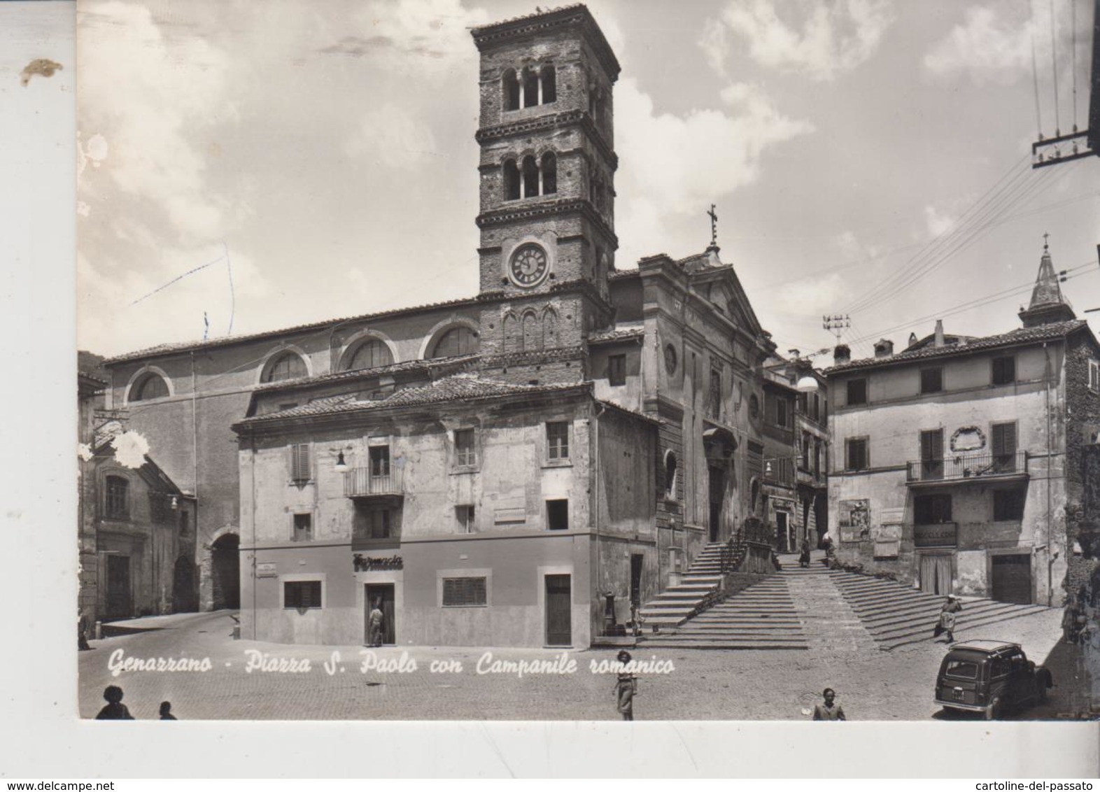 Genazzano Roma Piazza S. Paolo Con Campanile Romanico - Altri & Non Classificati