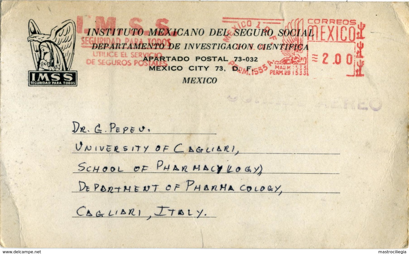 MEXICO  EMA  Mexico City  Instituto Mexicano Del Seguro Social  IMSS - Messico