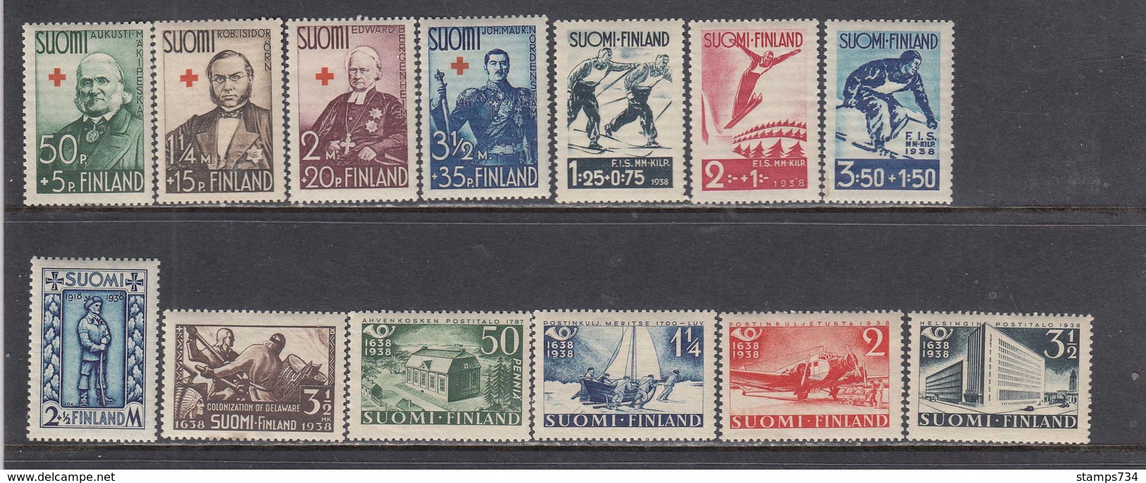 Finland 1938 - Year Set Complete, MNH** - Full Years