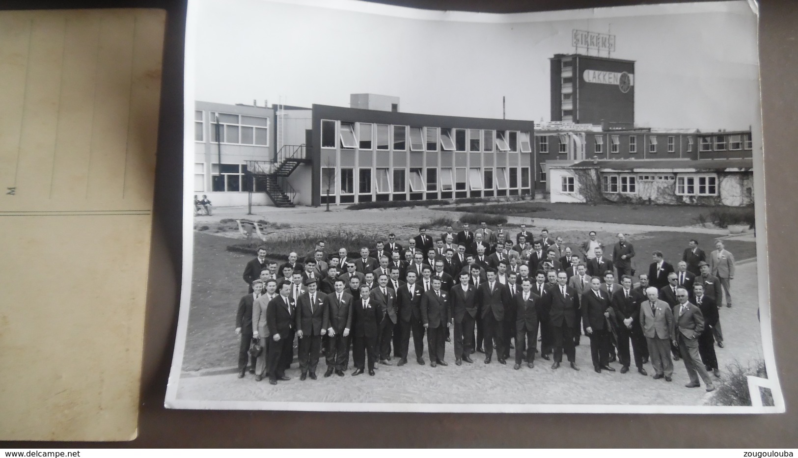 Fotokaart SIKKENS - Werknemers Bedrijf Lakken - Foto Van Der Horst Leiden - Sassenheim