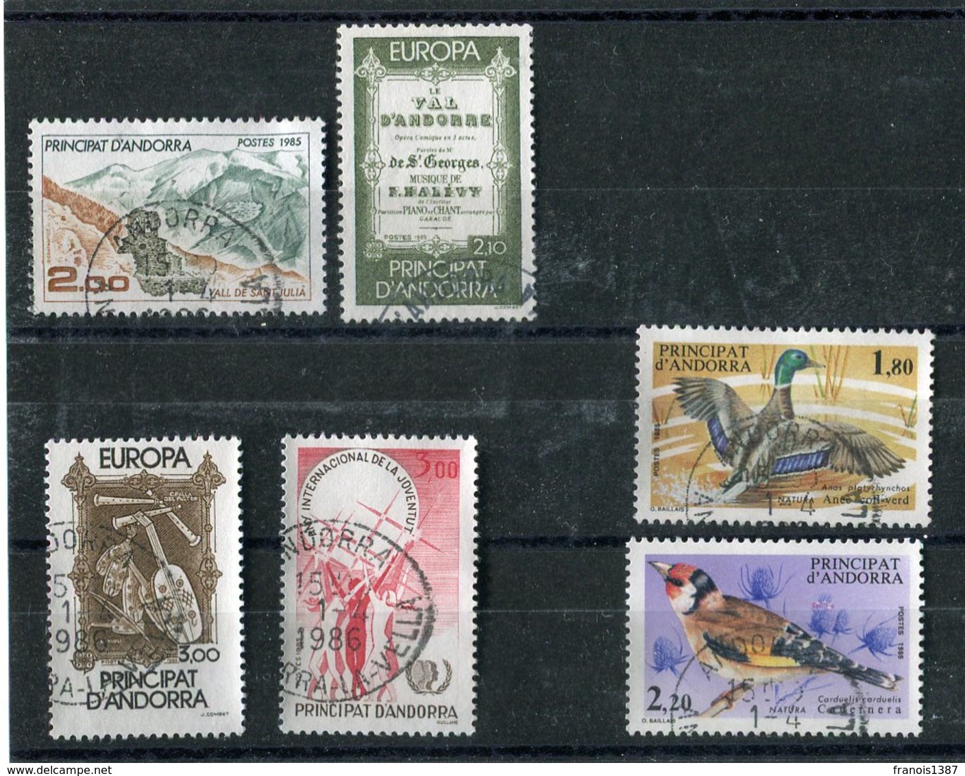 Lot 2 - 6 Timbres Oblitérés TB Année 1985 338/43 - Oblitérés