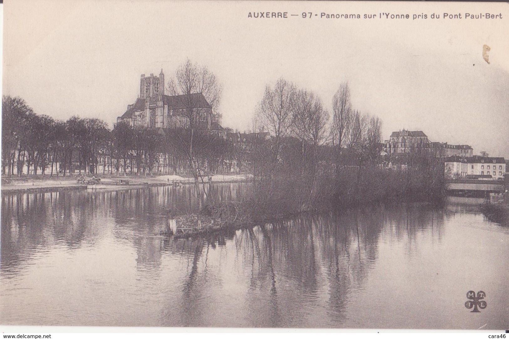 CPA - AUXERRE - 97. Panorama Sur L'Yonne Pris Du Pont Paul-bert - Auxerre