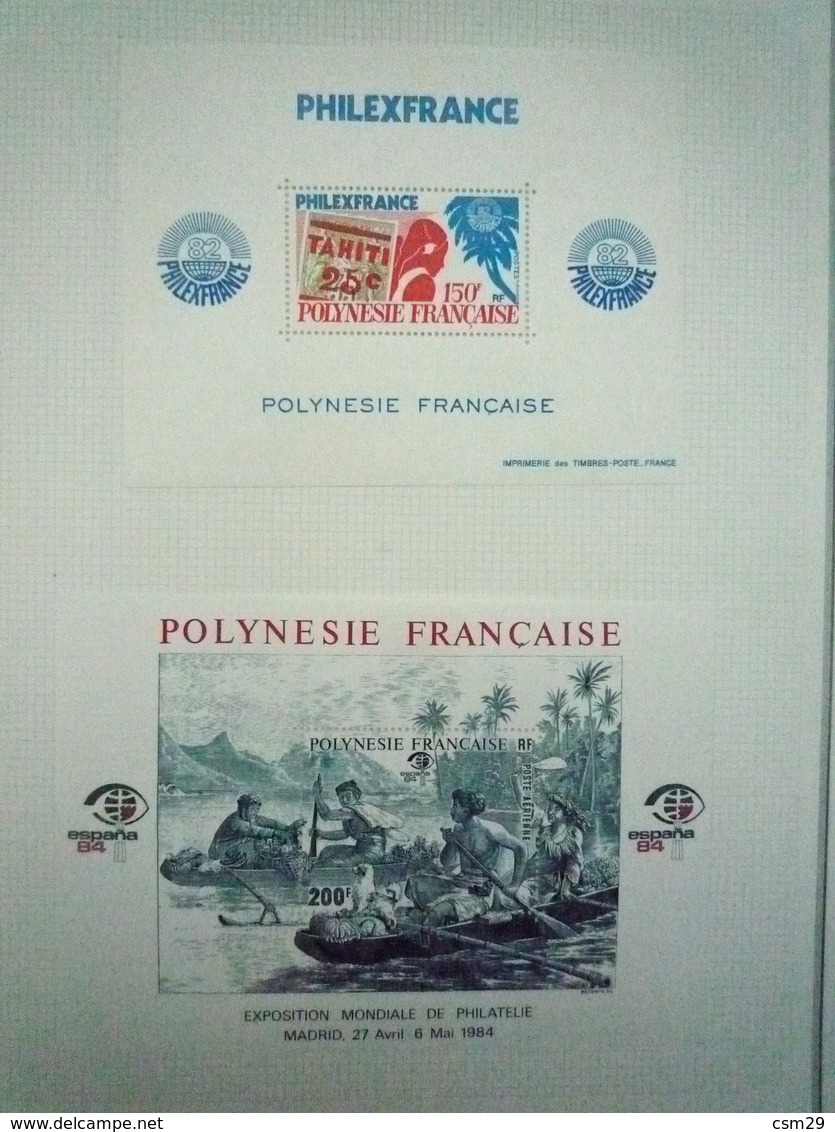 COLONIES FRANCAISES POLYNESIE 1958 à 1989 - Collection Feuille Album - Neuf* - Très Propre - 7 Scans - Collezioni (in Album)