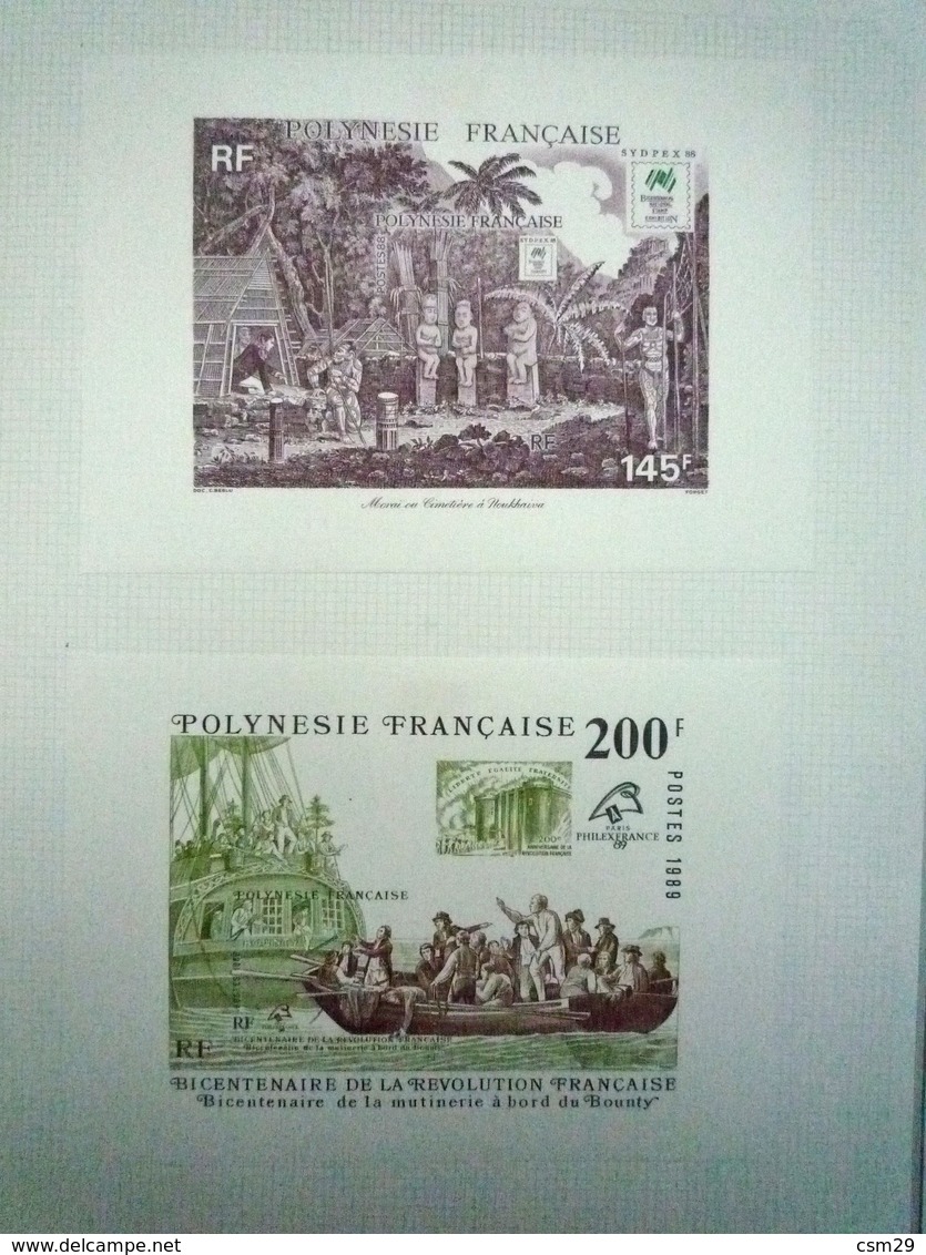 COLONIES FRANCAISES POLYNESIE 1958 à 1989 - Collection Feuille Album - Neuf* - Très propre - 7 scans