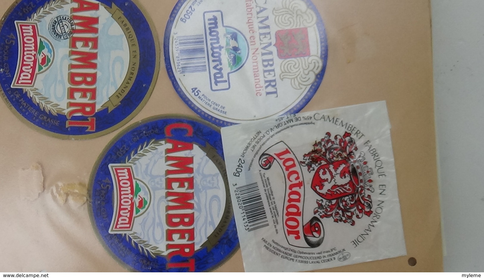 Grosse collection de couvercles et étiquettes (259 dans ce classeur) de fromages Français. 10/10 Voir commentaires !!!