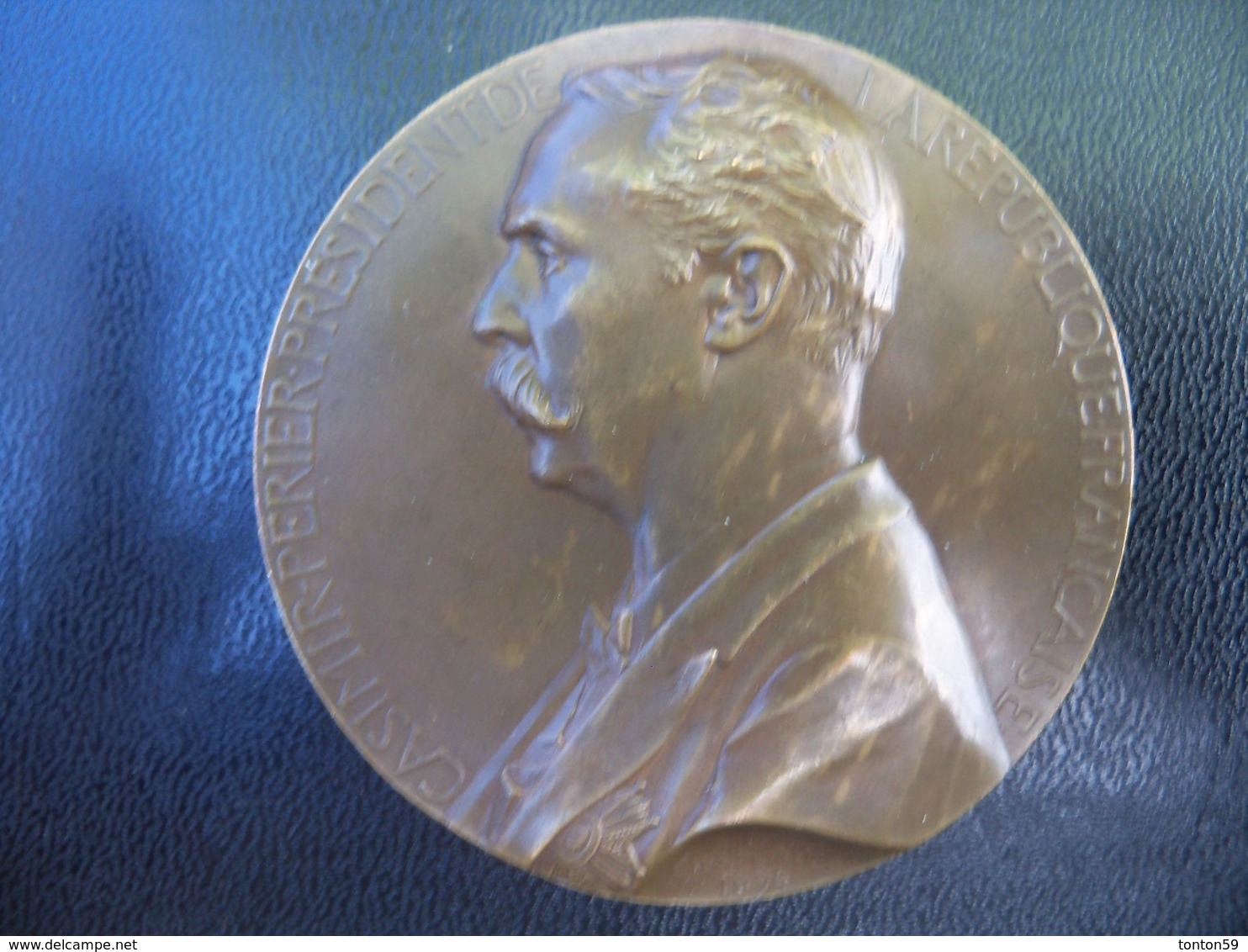 Ancienne Médaille Bronze  Signée CHAPLAIN 1894. Président De La République CASIMIR PERIER. - Autres & Non Classés