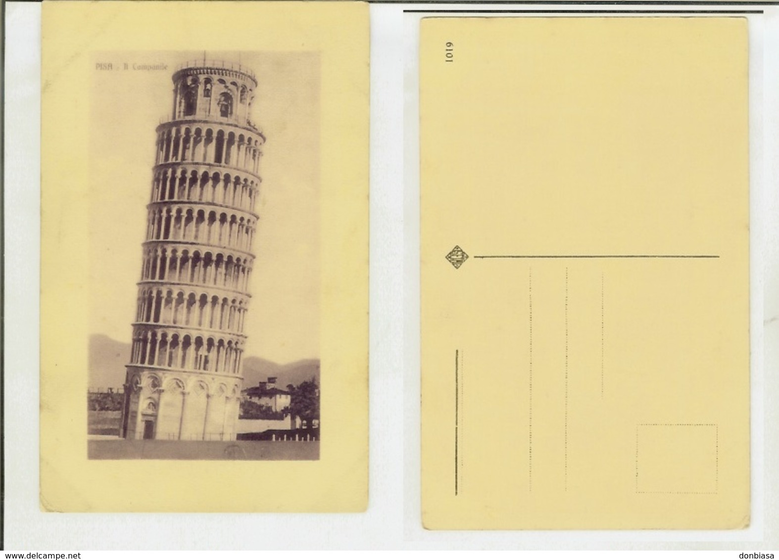 Pisa: Il Campanile. Cartolina Fp Inizio '900 (colore Viola) - Pisa