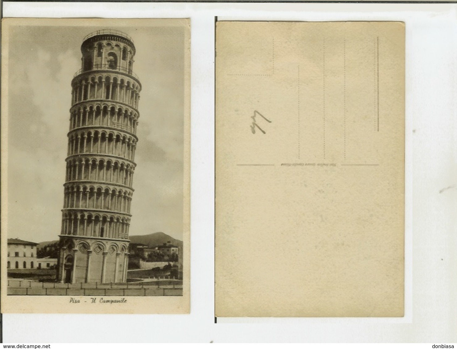 Pisa: Il Campanile. Cartolina Fp Anni '20-'30 - Pisa