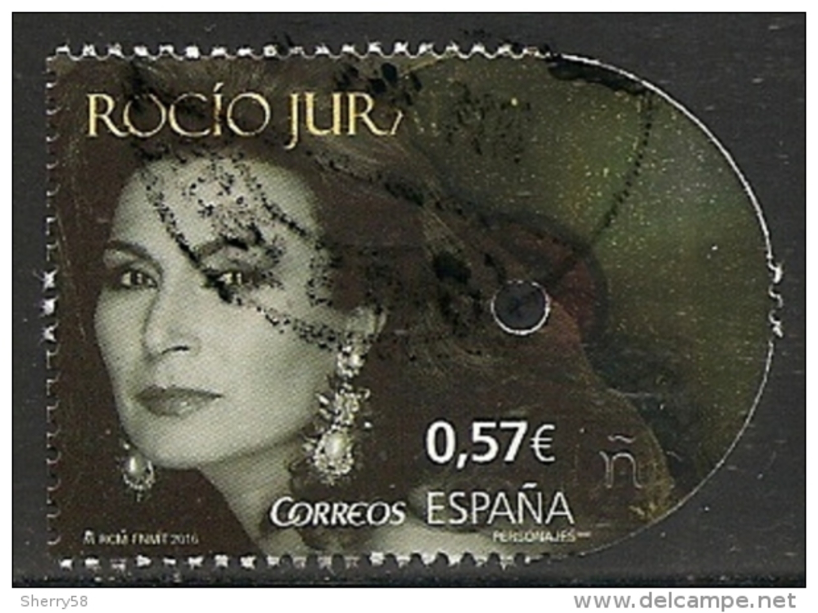 2016-ED. 5051 SERIE COMPLETA - Personajes. Rocío Jurado. Tema Música -USADO - Usados