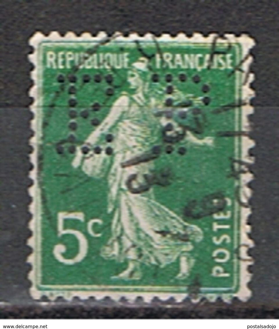 (1F 717) FRANCE // YVERT 137 SEMEUSE  // PERFIN / PERFORE EP // 1907-20 - Otros & Sin Clasificación