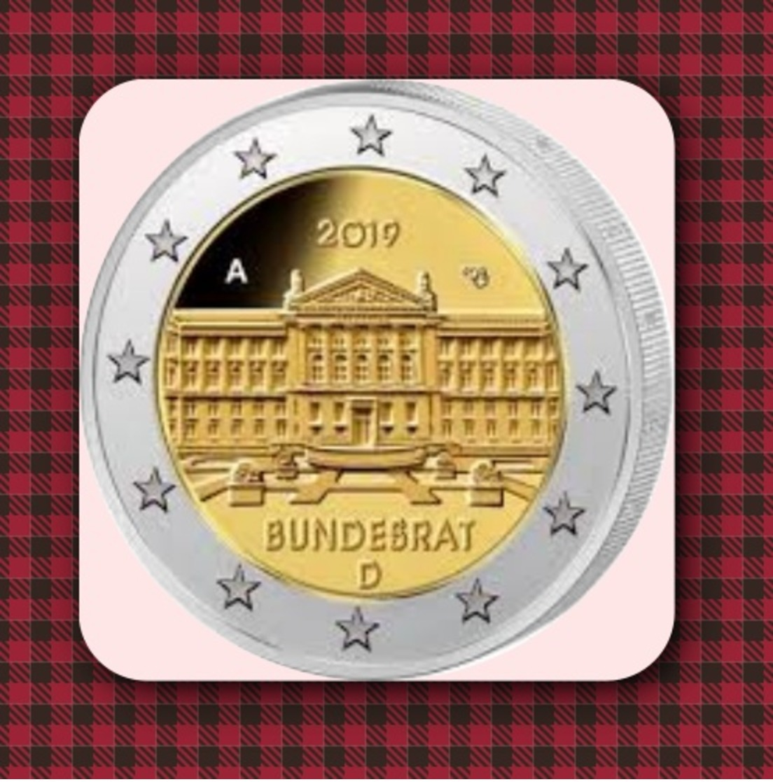 WC - Germany 2 Euro 2019- 70ª Bundesrat - UNC - New - Alemania