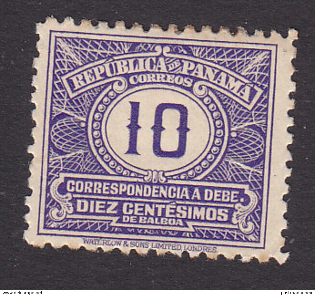 Panama, Scott #J8, Mint Hinged, Postage Due, Issued 1930 - Panama