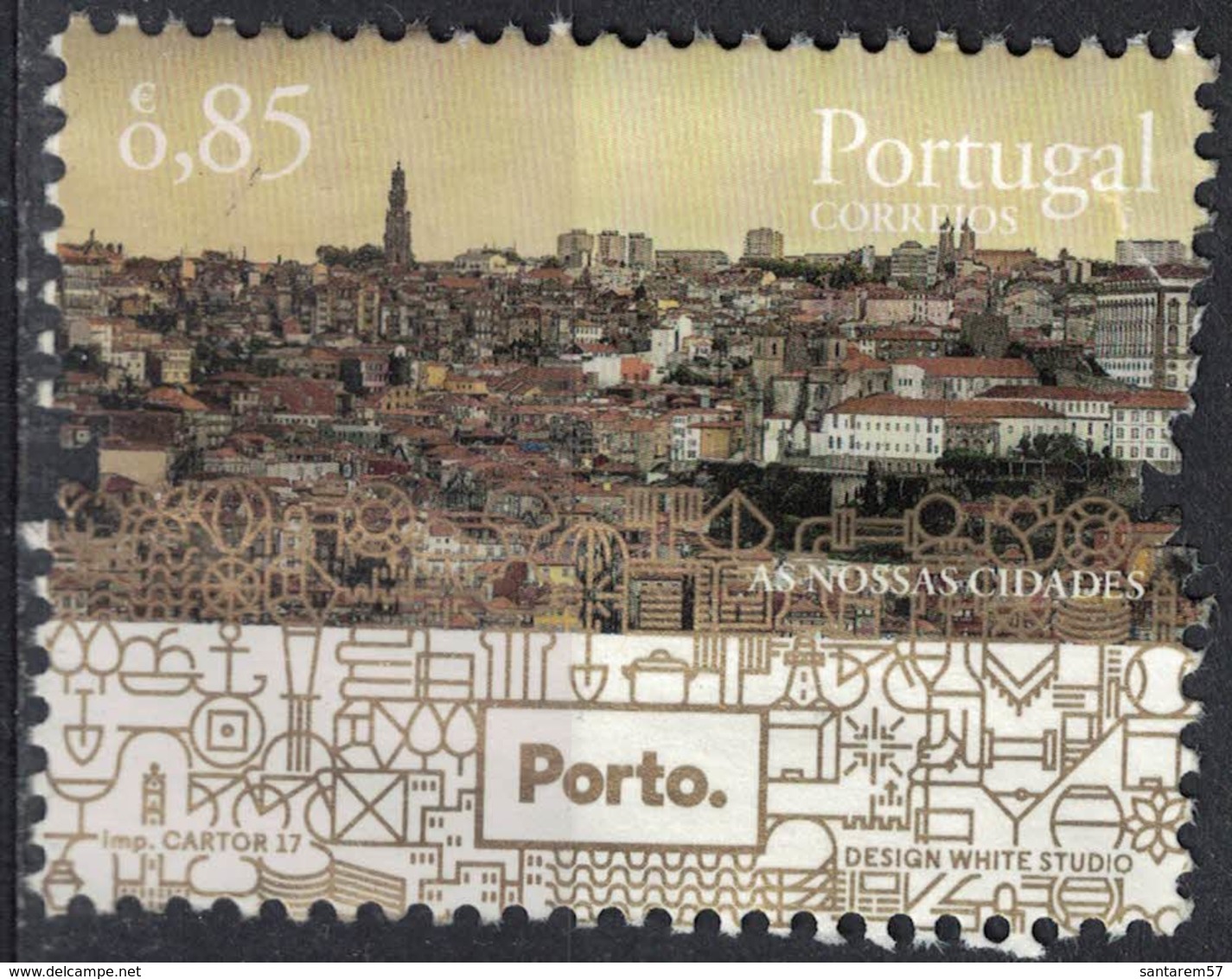 Portugal 2017 Oblitéré Used As Nossas Cidades Nos Villes Vue De Porto SU - Neufs