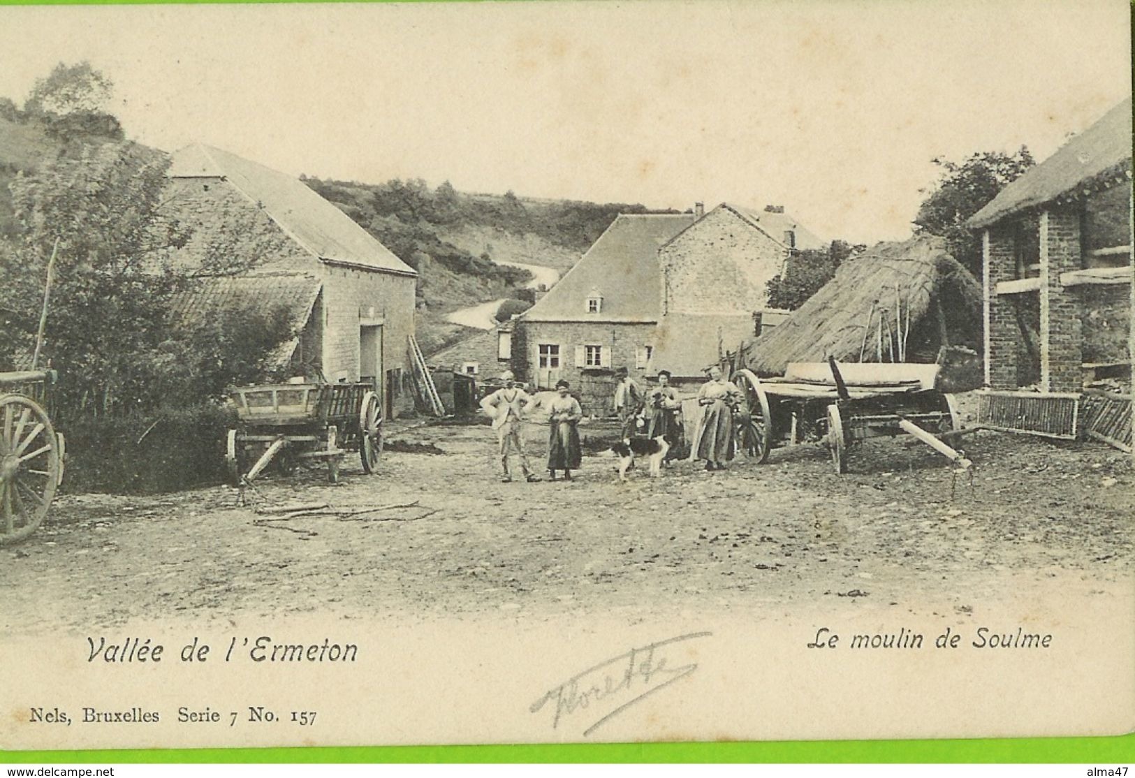 Soulme (Doische) - Vallée De L'Ermeton - Le Moulin De Soulme Animé - Circulé Vers 1907 - Dos Simple Nels Série 7 N° 157 - Doische