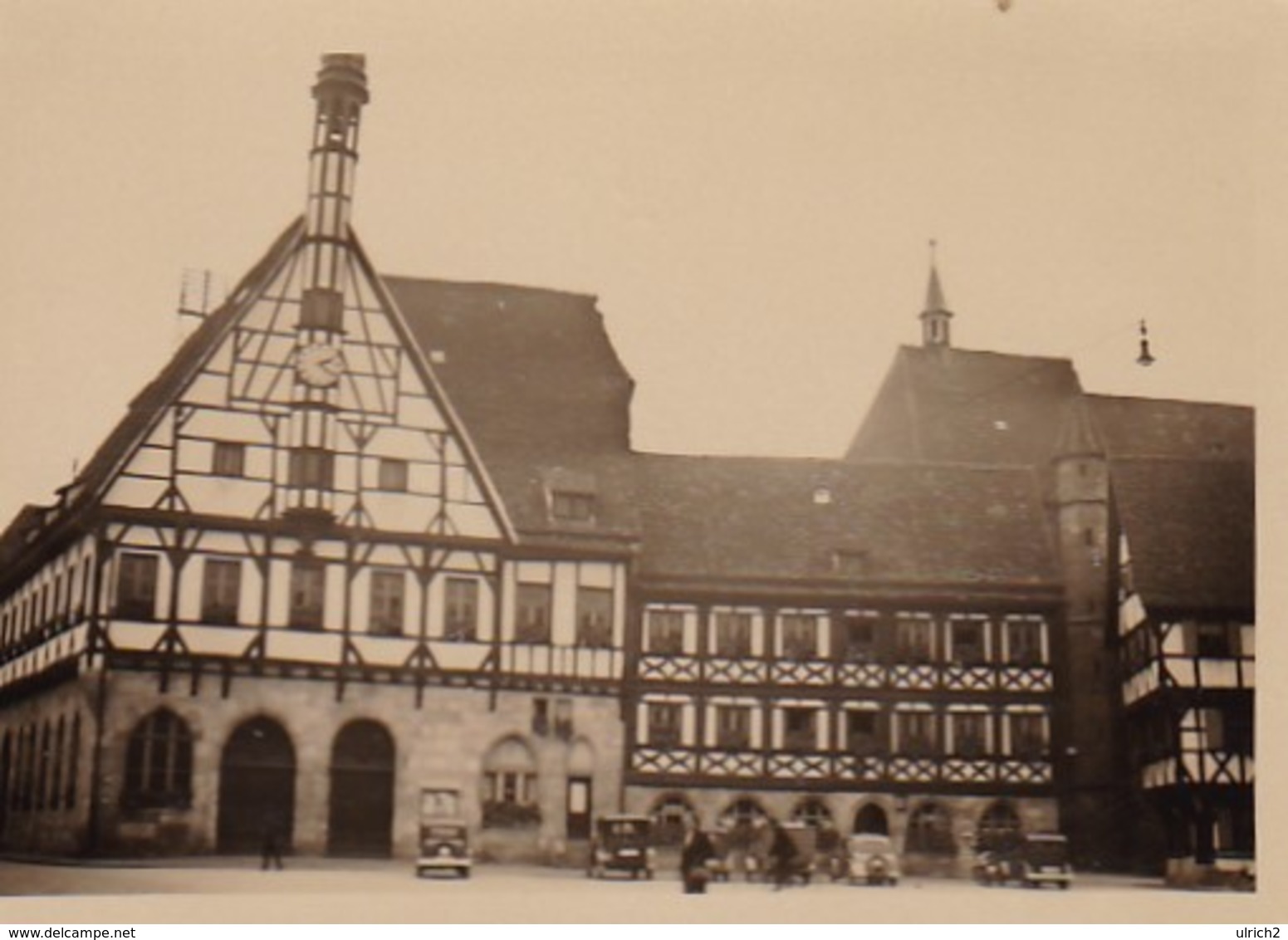 Foto Forchheim Oberfranken - Rathaus - Fachwerk - Ca. 1940/50 - 8,5*5,5cm (41391) - Lieux